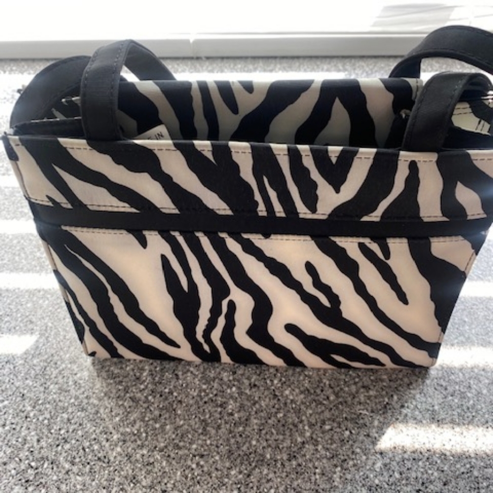Zebra print shoulder bag